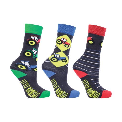 Tractor Collection Socks by Little Knight (Pack of 3)